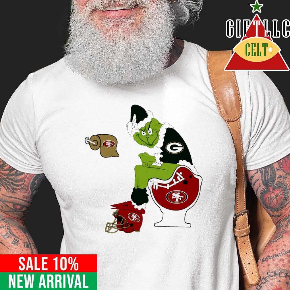 Grinch Green Bay Packers toilet San Francisco 49ers helmet shirt ...