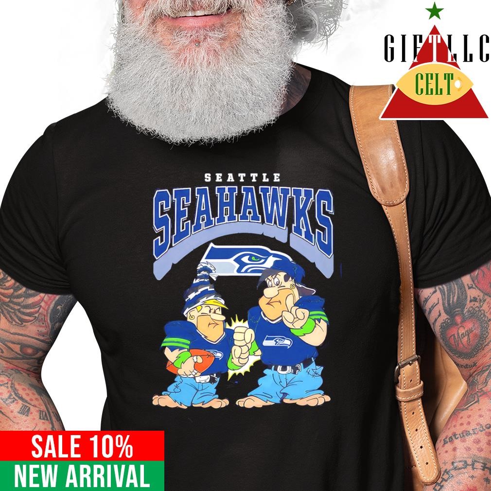 Official The Flintstones Fred Barney Seattle Seahawks football players ...